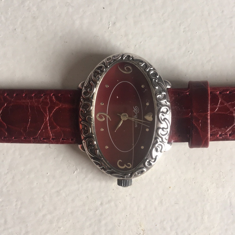 Brighton watch with leather band
